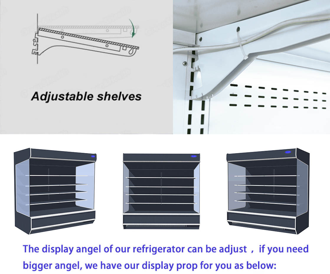 4 Layers Shelves Open Vertical Multi Deck Display Chiller7