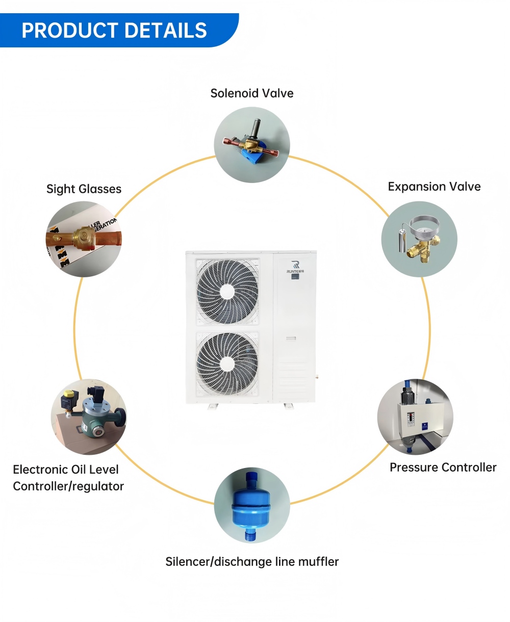 Инверторный спиральный конденсаторный блок для коммерческих холодильных складов