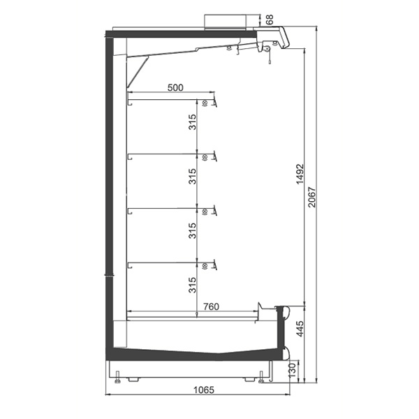 Layers Shelves Open Vertical Multi Deck Display Chiller4