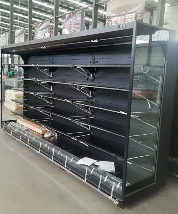 Low Base 5 Layers Shelves Open Vertical Multi Deck Display Chiller27