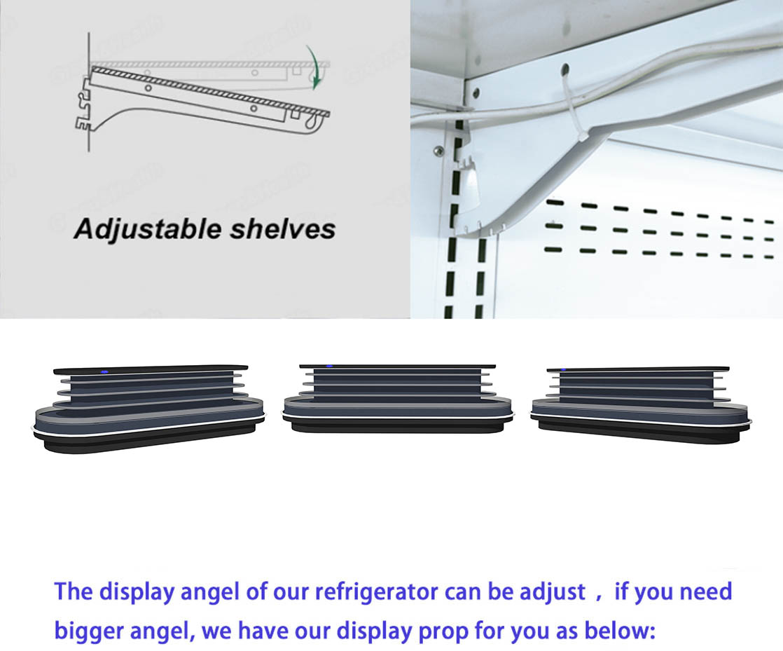 semi-high arc-shaped multi-layer display open chiller12