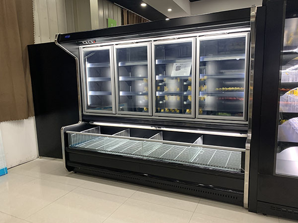standard double temperature chiller and freezer showcase8