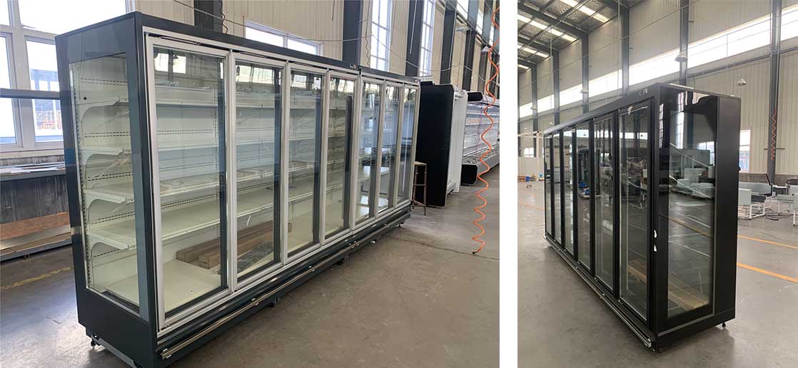 vertical glass door display refrigerator chiller9