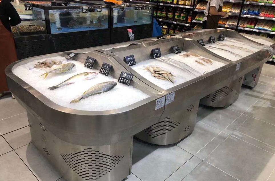 Stainless Steel Display Freezer For Sea Foods