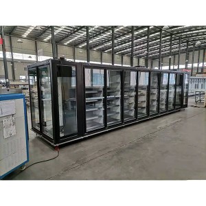 Excellent quality Remote Vertical Multideck Cabinet Chiller Full Glass Door Cabinet Display Freezer