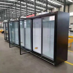 Excellent quality Remote Vertical Multideck Cabinet Chiller Full Glass Door Cabinet Display Freezer