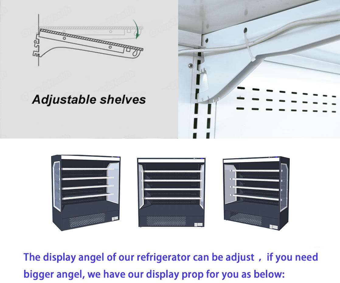 4 layers vertical multideck display open chiller5