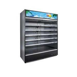China OEM Supermarket Milk Display Refrigerator Open Type Vegetable Cooler Chiller
