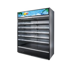 ODM Factory Commercial Supermarket Large Standing Cooler Beverage Refrigerated Produce Display Cooler Semi Equipment Freezer Display Refrigerator