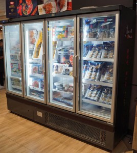 Supply OEM High-End Supermarket Bar Commercial Refrigerator Six-Door Glass Door Display Freezer