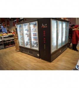 Supply OEM High-End Supermarket Bar Commercial Refrigerator Six-Door Glass Door Display Freezer