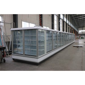 wholesale price Supermarket Showcase Refrigerators Upright Door Frozen Food/Ice Cream Display Fridge Freezer with Glass Doors