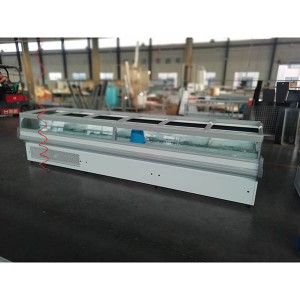 New Delivery for Commercial Large-Capacity Freezer Display Refrigerated Frozen Fresh Horizontal Island Cabinet Transparent Glass Supermarket Refrigerator