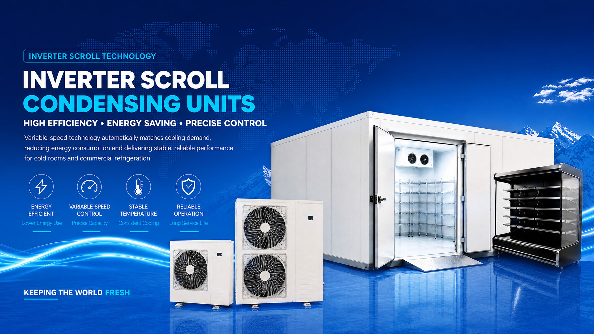Inverter Scroll Condensing Units for Energy-Efficient Refrigeration