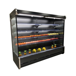 IOS Certificate Multideck Front Open Cabinet Display Upright Showcase Cooler Chiller