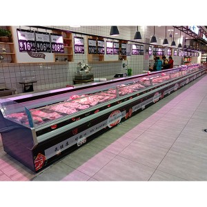 2019 China New Design Auchmc Am-C515 Luxurious Fresh Meat Display Freezer Upright Open Showcase Chiller Refrigerator for Supermarket