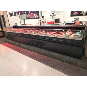 2019 China New Design Auchmc Am-C515 Luxurious Fresh Meat Display Freezer Upright Open Showcase Chiller Refrigerator for Supermarket