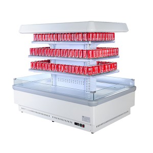 China New Design Supermarket Half Multideck Semi-Vertical Beverage Refrigerator Soft Drink Fridge Chiller