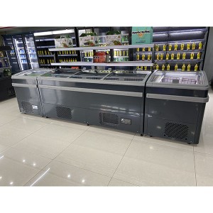 Wholesale Price China New Design with Three-Stage Door Opening Island Freezer Combined Freezer