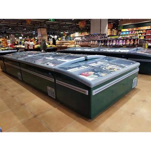 Factory Outlets Commercial Refrigerator Supermarket Freezer Overhead Combined Island Freezer Plug-in