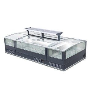 Factory Directly supply Model Si-C813 Capacity 528 Liter Middle Commercial Large Capacity Display Sliding Glass Door Refrigeration Equipment Chest Island Deep Freezer