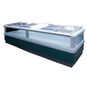 2026 High quality 2.5 Meter Sliding Glass Door Island Freezer with Quality Spare Parts