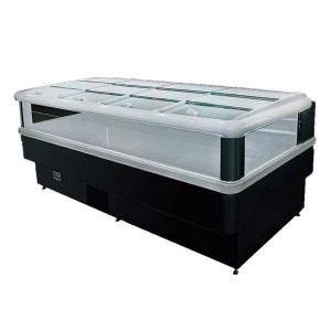 2026 High quality 2.5 Meter Sliding Glass Door Island Freezer with Quality Spare Parts