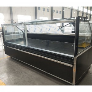 Hot sale Factory Fresh Meat Display Straight Glass Meat Showcase Deli Case/ Showcase/Straight Glass Cooler Supermarket Refrigerator