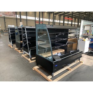 Best Price for Arc Semi-High Open Upright Multi-Layer Air Curtain Display Cabinet Commercial Open Chiller