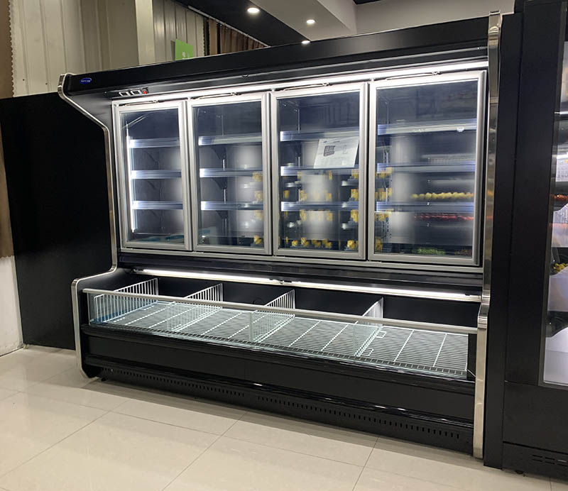 standard double temperature chiller and freezer showcase10