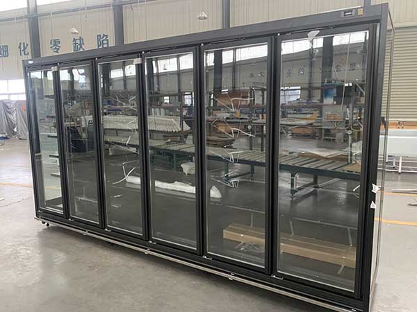 vertical glass door display refrigerator chiller7