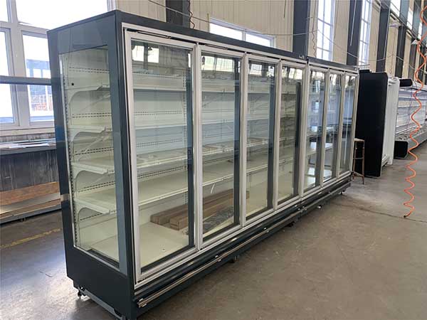 vertical glass door display refrigerator chiller8